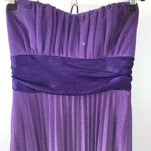 Purple Ombre Glitter Prom Dress